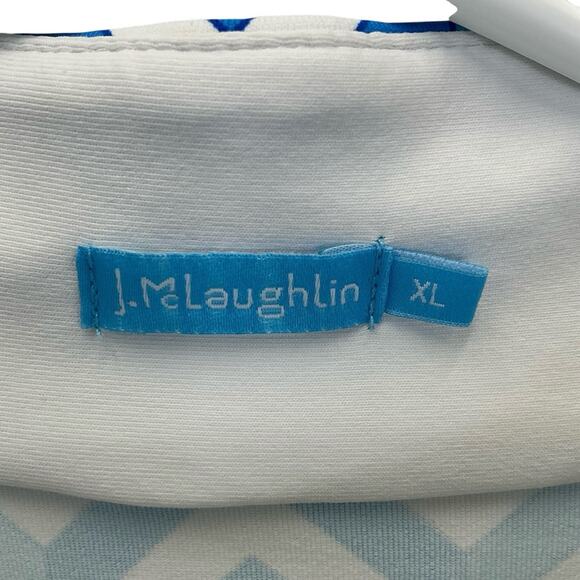 J McLaughlin Quarter Zip Long Sleeve Pullover Top Size XL Blue - Picture 5 of 11